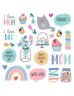 SCRAPBOOKING : Die-cuts 'Artemio - Fête des mères & pères' Anglais