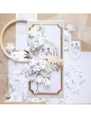 SCRAPBOOKING : Lot de 15 die-cuts 'P13 - Love and Lace' Guirlande