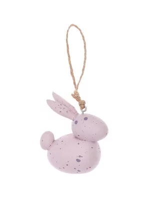 DECORATIONS DE SALLE : Pendentif déco en bois 'Rico Design' Lapin Lilas 6.5x6x3 cm