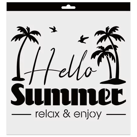 POCHOIRS : Pochoir deco 28x28 cm 'Aladine' Hello Summer