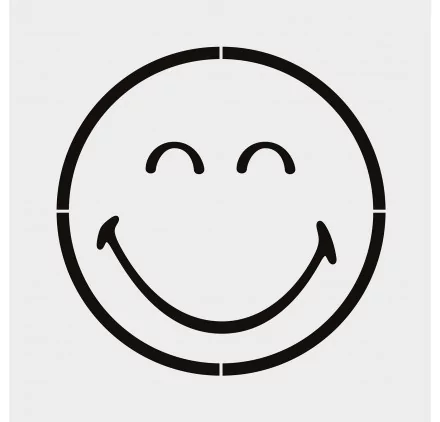 POCHOIRS : Pochoir deco 28x28 cm 'Aladine' Smiley clin d'oeil POCHOIRS : Pochoir deco 28x28 cm 'Aladine' Smiley clin d'oeil