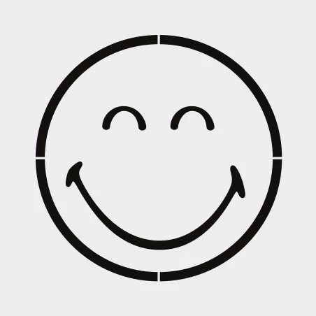 POCHOIRS : Pochoir deco 28x28 cm 'Aladine' Smiley clin d'oeil