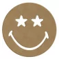 Smiley Yeux Etoiles en bois 'Gomille' 14x14 cm Smiley Yeux Etoiles en bois 'Gomille' 14x14 cm