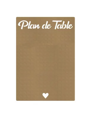 SUPPORTS A DECORER : Plan de table en bois 'Gomille' 57x82 cm