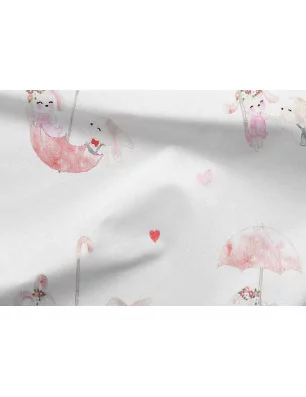 ART DU FIL : Tissu Jersey 'BeaLena' Motifs lapin 140 cm par 50cm (à la coupe)