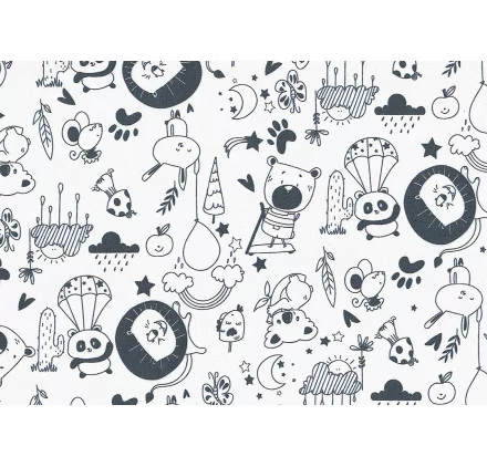 ART DU FIL : Tissu Jersey 'BeaLena' Motifs animaux 160 cm par 50cm (à la coupe) ART DU FIL : Tissu Jersey 'BeaLena' Motifs animaux 160 cm par 50cm (à la coupe)