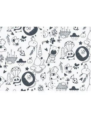 ART DU FIL : Tissu Jersey 'BeaLena' Motifs animaux 160 cm par 50cm (à la coupe)