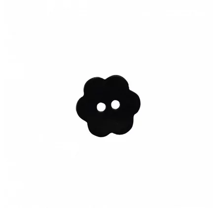 SCRAPBOOKING : Bouton nacré 2 trous '3B Com' Noir Fleur 15 mm SCRAPBOOKING : Bouton nacré 2 trous '3B Com' Noir Fleur 15 mm