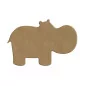 Hippopotame en bois 'Gomille' 13x9 cm Hippopotame en bois 'Gomille' 13x9 cm