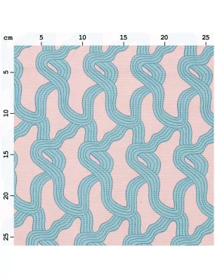ART DU FIL : Coupon de tissu canevas 'Rico Design' Mycélium Rose 50x140 cm