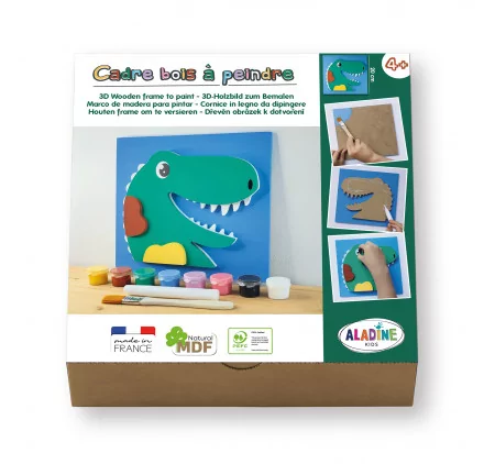 ENFANTS : Coffret Cadre en bois 'Aladine' Dino ENFANTS : Coffret Cadre en bois 'Aladine' Dino