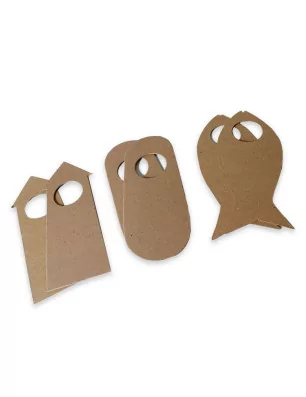 SUPPORTS A DECORER : Lot de 6 panneaux de porte à personnaliser 'Plottermarie' 10x25 cm