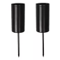 Lot de 2 Supports à bougie longue 'Rayher' Noir 2.3 cm