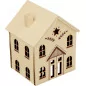 Maison en bois ajourée 'Artemio' Etoile 2 étages 8.5x7.5x6 cm Maison en bois ajourée 'Artemio' Etoile 2 étages 8.5x7.5x6 cm