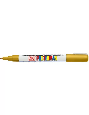 MARQUEURS : Marqueur craie waterproof 'Zig' Posterman Or 1 mm
