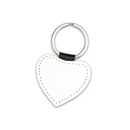OUTILLAGE & MACHINES : Porte-clés en simili cuir subli imprimable 'Plottermarie' Coeur 5x4.5 cm