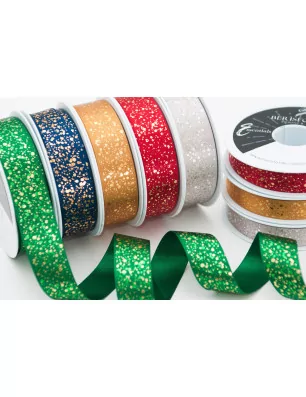 SCRAPBOOKING : Ruban '3B Com' Eclat d'étoiles Vert 15 mm x 1 m