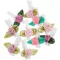 Lot de 10 pinces à linge en bois 'Rico Design' clips rose couleurs mixtes