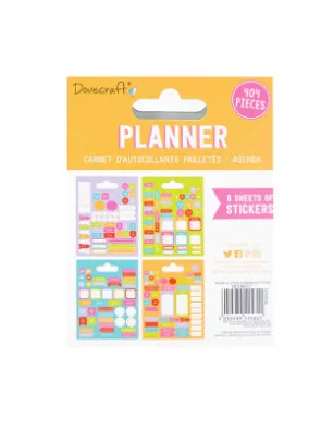 SCRAPBOOKING : Carnet d'autocollants à paillettes pour agenda 'Dovecraft' Planner