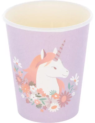 DECORATION DE FETES : Lot de 10 gobelets en carton 'Artemio' Liberty Licorne 270 ml