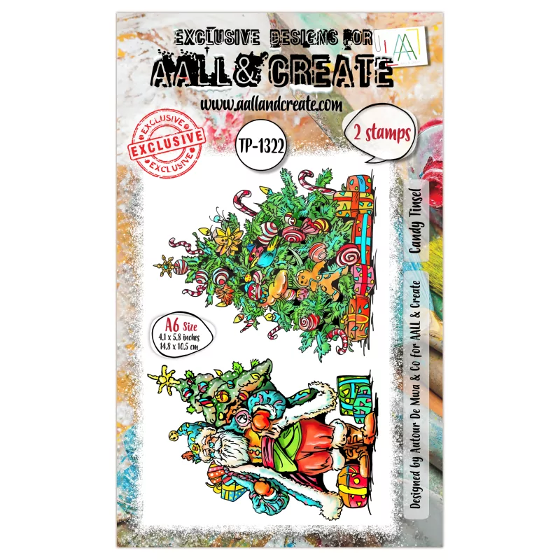 TAMPONS TRANSPARENTS : Tampons transparents 'AALL and Create' Candy Tinsel 1322