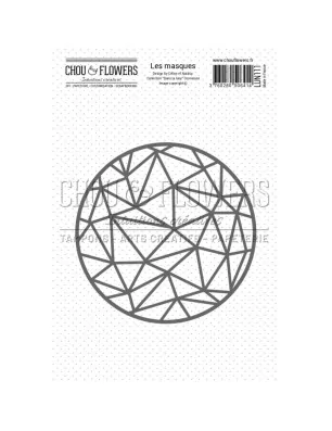 POCHOIRS : Masque rond 'Chou & Flowers - Dans la lune' Connexion