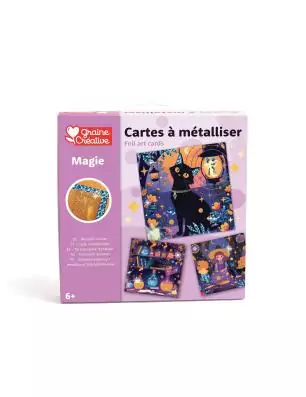 ENFANTS : Cartes à métalliser 'Graine créative' Magie