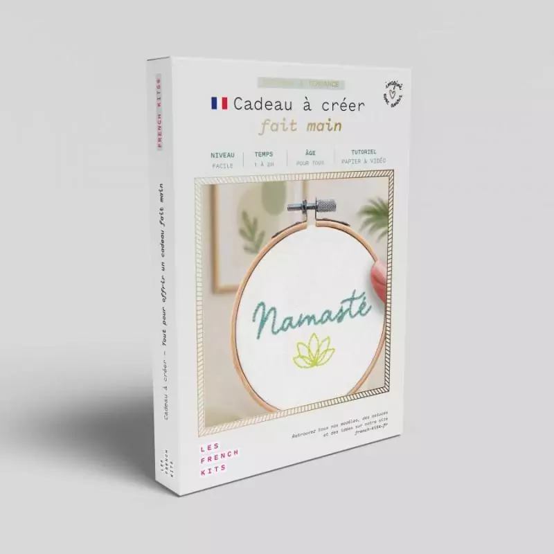ART DU FIL : Kit Cadeau à créer 'Les French Kits' Broderie Namasté