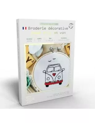 ART DU FIL : Kit Cadeau à créer 'Les French Kits' Broderie Road trip en van