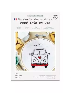 ART DU FIL : Kit Cadeau à créer 'Les French Kits' Broderie Road trip en van