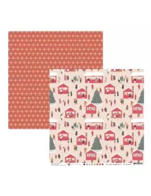 SCRAPBOOKING : Papier double 30x30 'Mes P'tits Ciseaux - Bredele & Co' 1