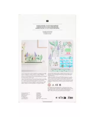 DECORATION : Kit Diamond Painting 'Rico Design' Prairie printanière 31x18.5 cm