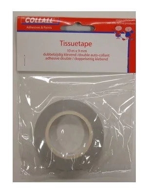 COLLES : Bande adhésive double face 'DTM' 10m x 9 mm